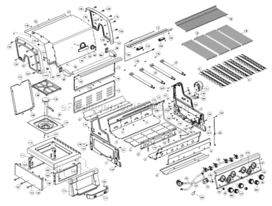 Page A Diagram and Parts List for 9566-47  Broil King Grill